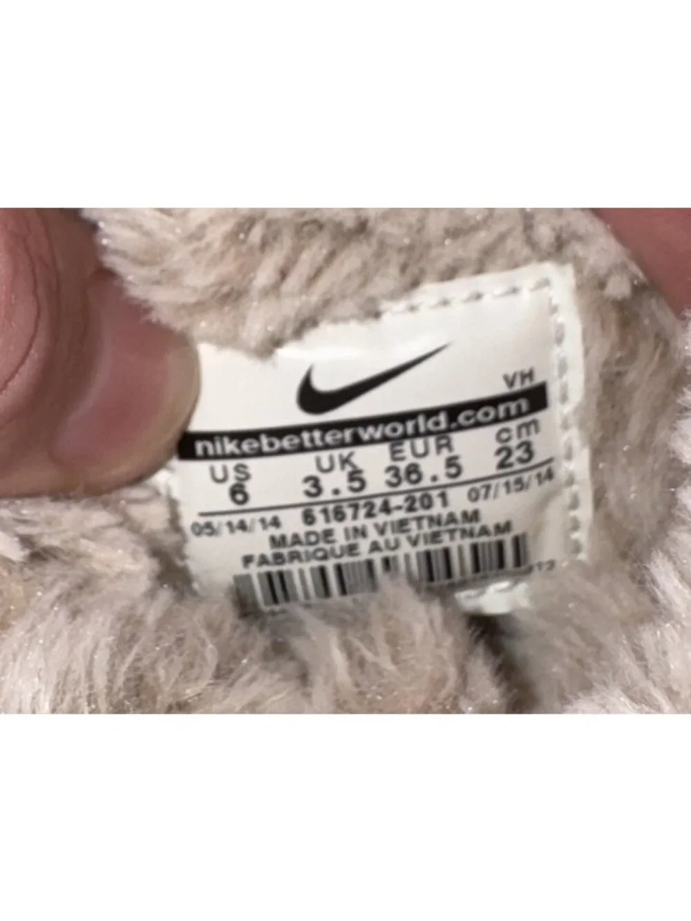 Nike Roshe Run Hi Womens Faux Fur Lined Winter Boots Sneakerboots Size 6 Gray
